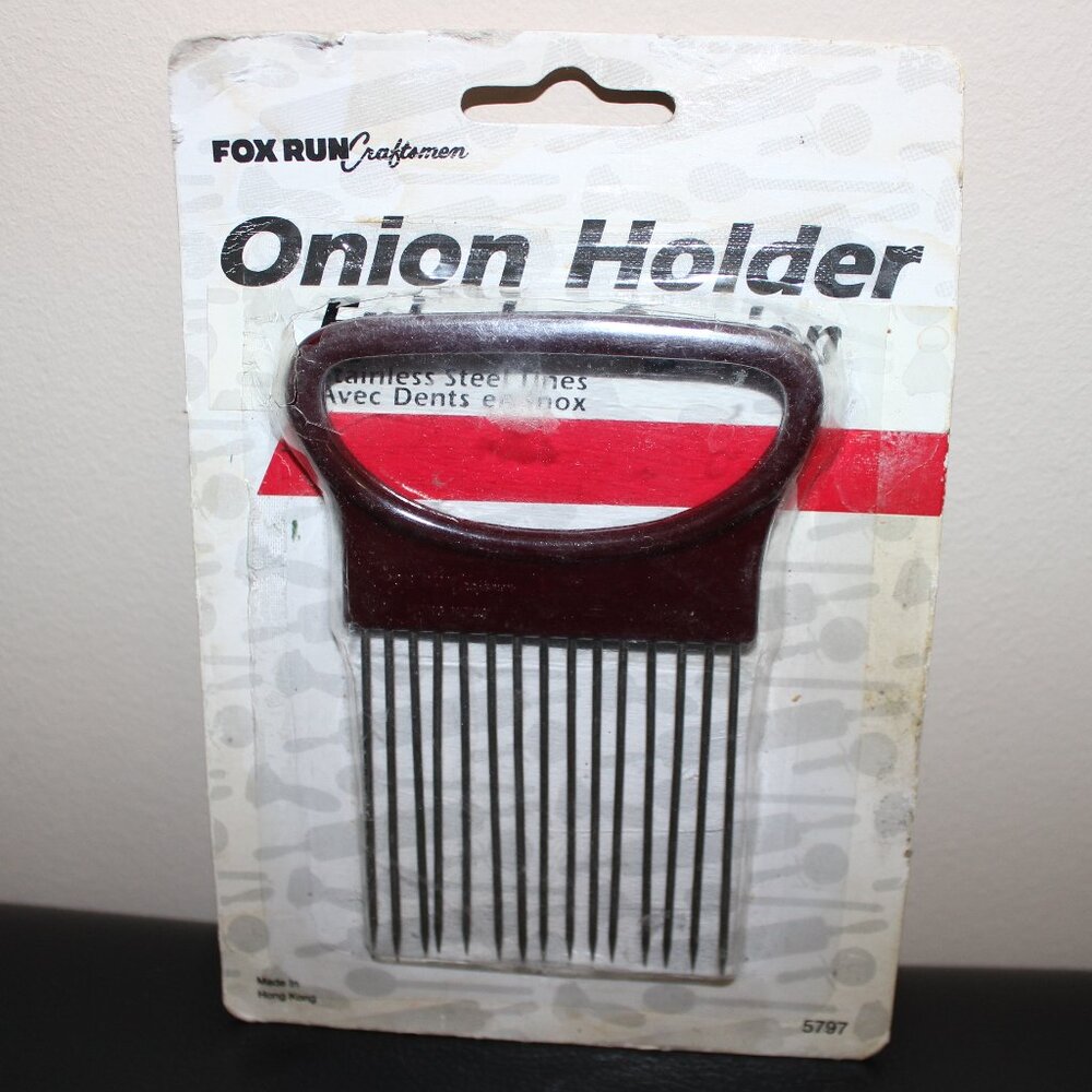 3/$77❤️rare vintage 1970s Fox Run Craftsmen Onion Holder Slicer Hong Kong made